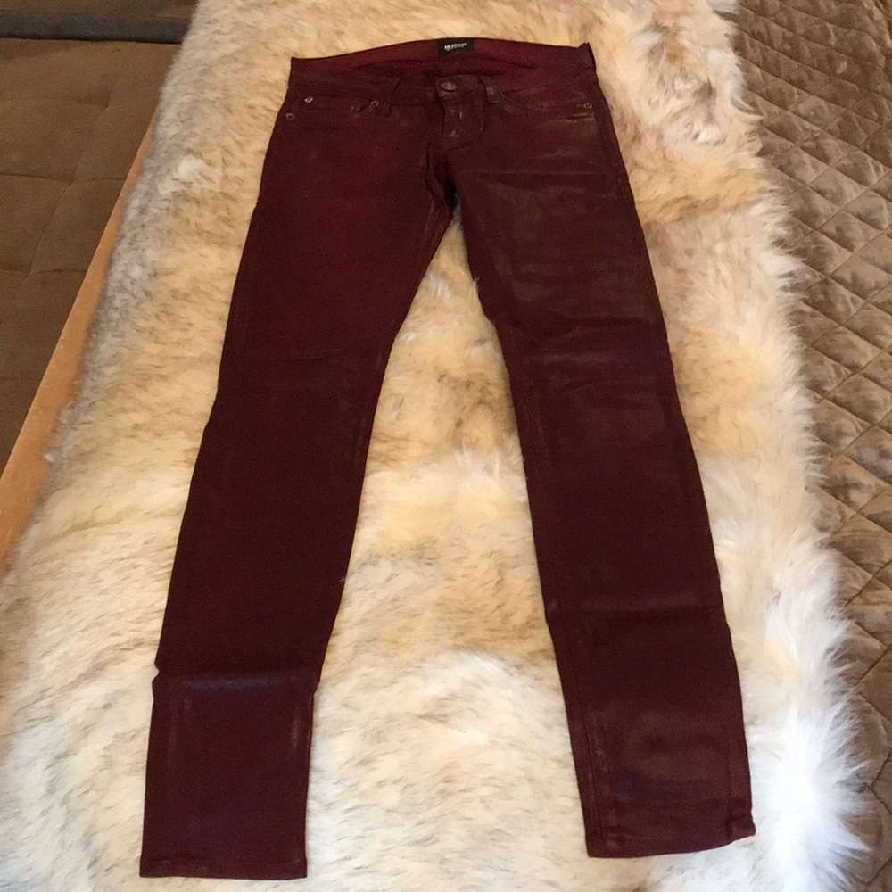 Hudson women’s skinny coated wax jeans